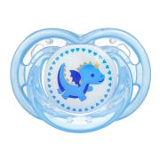10095568 Пустышка ортодотническая «Дино» с колпачком, +0 мес