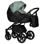 Коляска MIO ECO 2в1 (Indigo) (05 (черная кожа+шалфей кожа))
